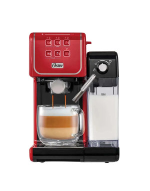 Cafetera Oster PrimaLatte Automatica BVSTEM6801R Rojo