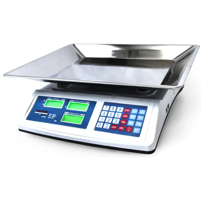 Balanza Digital Valtox LC50 de 50kg – Precisión de 5g Blanco