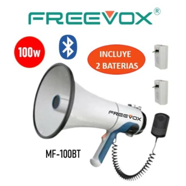 Megáfono FreeVox MF-100BT 100W Bluetooth