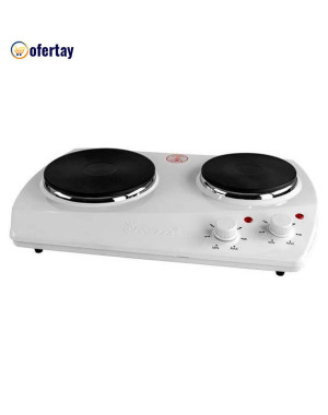 Cocina electrica finezza fz203d3b de 2 hornillas blanco