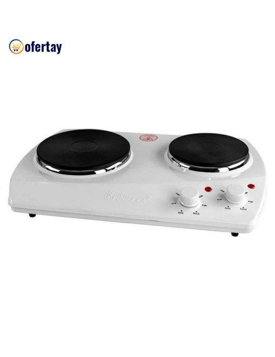 Cocina electrica finezza fz203d3b de 2 hornillas blanco