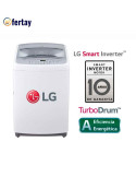 Lavadora lg de 18 kg carga superior smart inverter ts1804nw