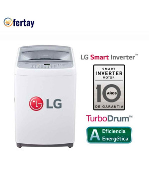Lavadora lg de 18 kg carga superior smart inverter ts1804nw