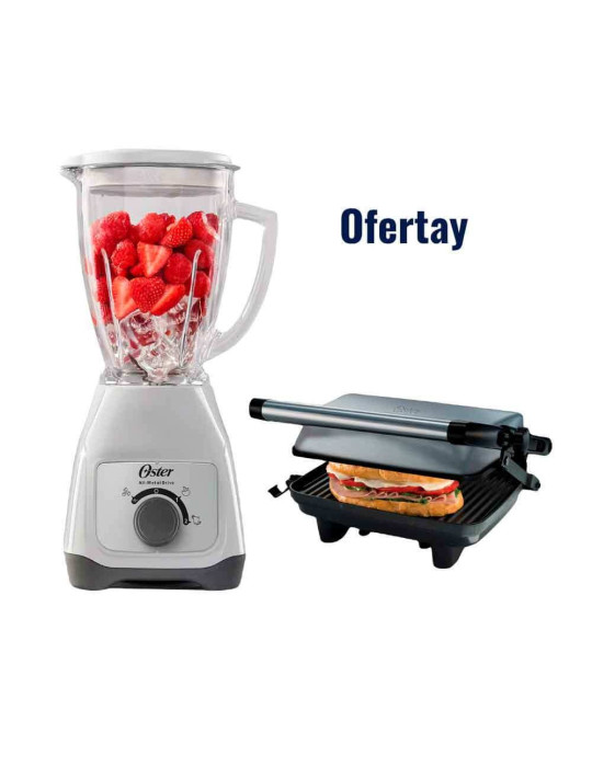 Combo Oster Licuadora de 1.5L + Sandwichera grill