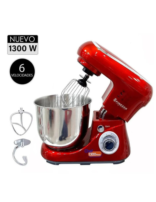 Batidora electrica finezza fz-6822b rojo