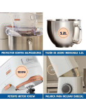 Batidora Planetaria Oster 5.2L Heatsoft FPSTSMPL4W Blanco