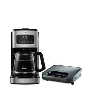 Cafetera digital BVSTDC4403 + Sandwichera Compacta Oster 2 panes CKSTSM2885
